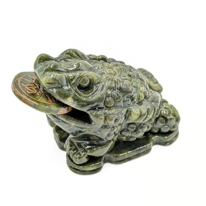 Jade Money Toad with Rotating Coin