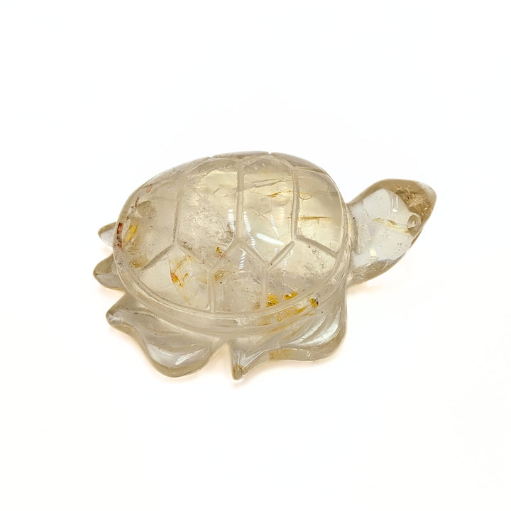 Carved Citrine Turtle Figurine