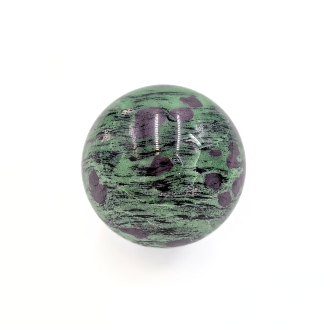 Ruby in Zoisite (Anyolite) Polished Sphere