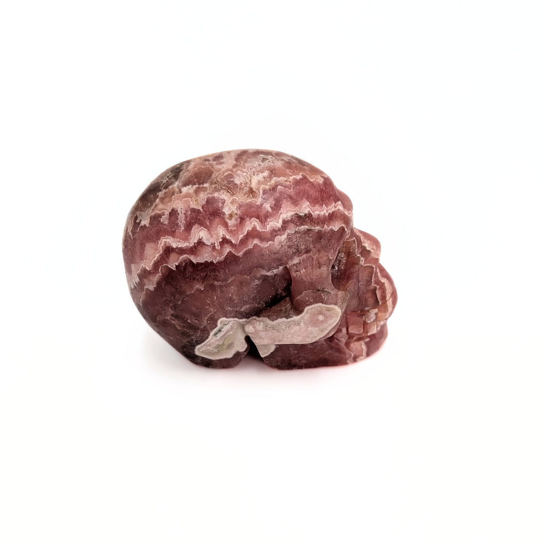 Rhodochrosite Carved Skull