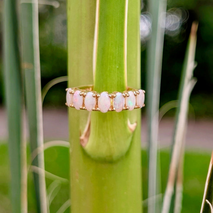 Vintage Oval Opal Ring in Vermeil