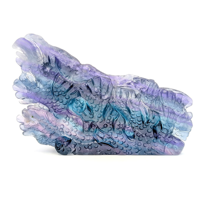 Rainbow Fluorite Octopus & Fish Ocean Carved Sculpture