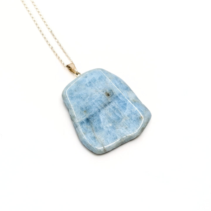 Aquamarine Freeform Necklace in Sterling Silver