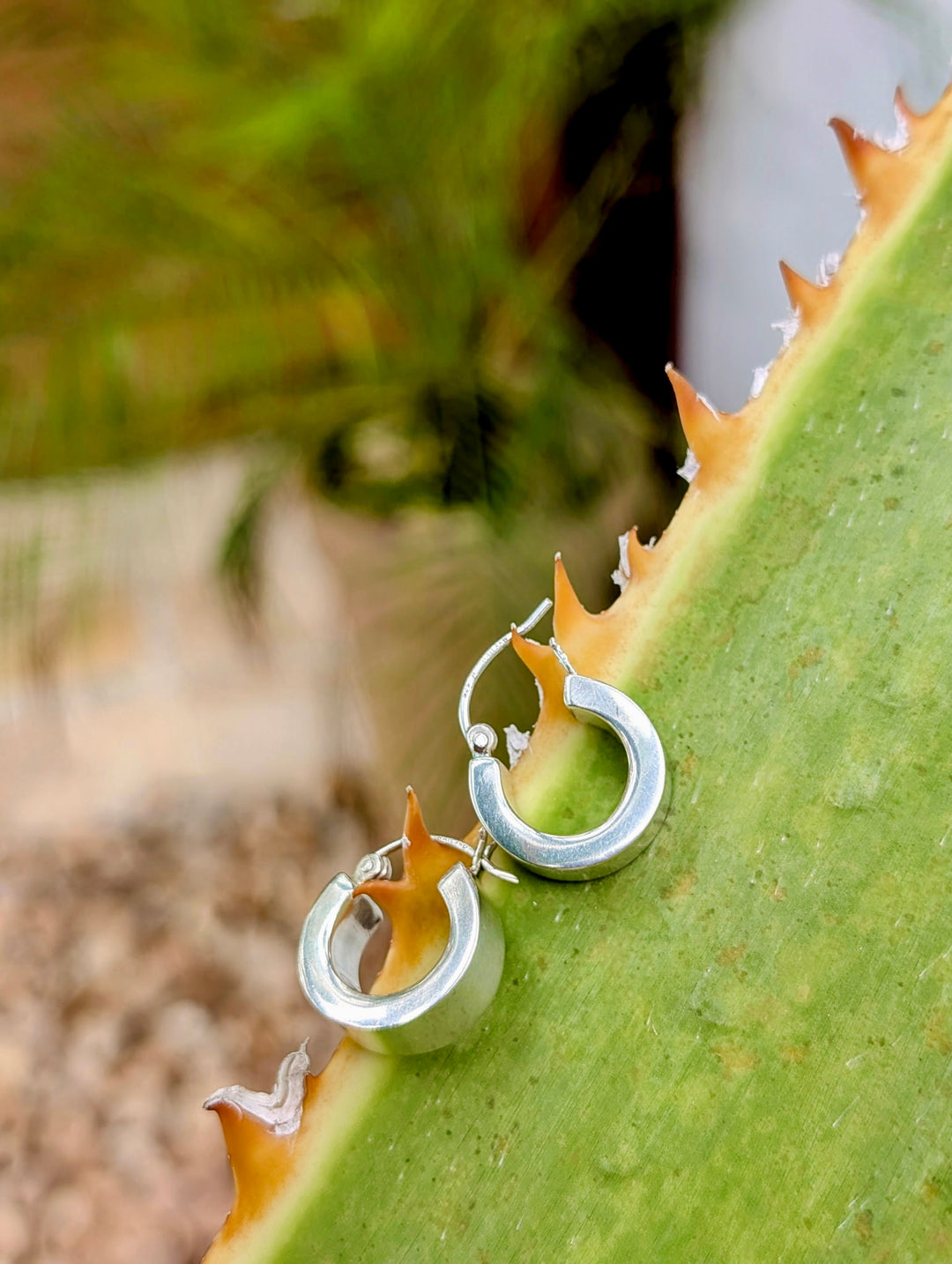 Vintage Sterling Silver Hoop Earrings