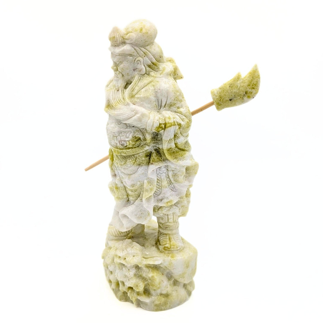 Jade Guan Yu God of War and Prosperity Carved Figurine