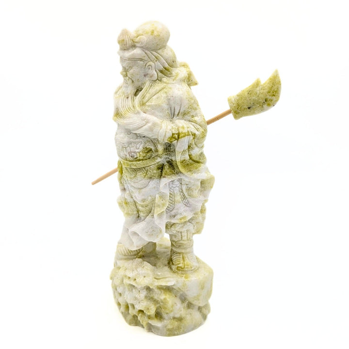 Jade Guan Yu God of War and Prosperity Carved Figurine