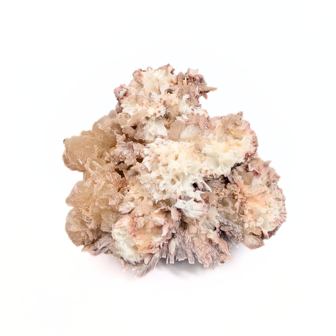 Pink Mordenite on Stilbite Freeform