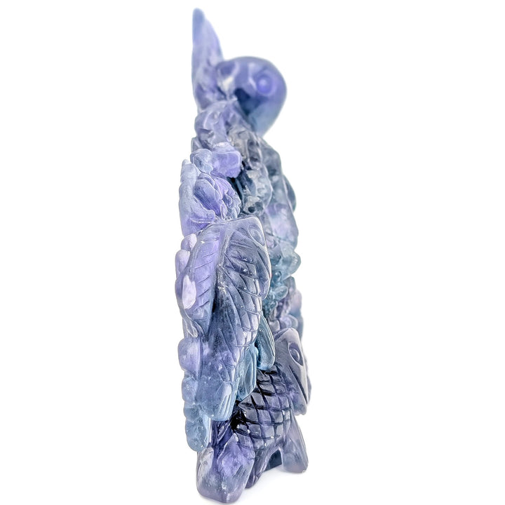 Rainbow Fluorite Octopus & Fish Ocean Carved Sculpture