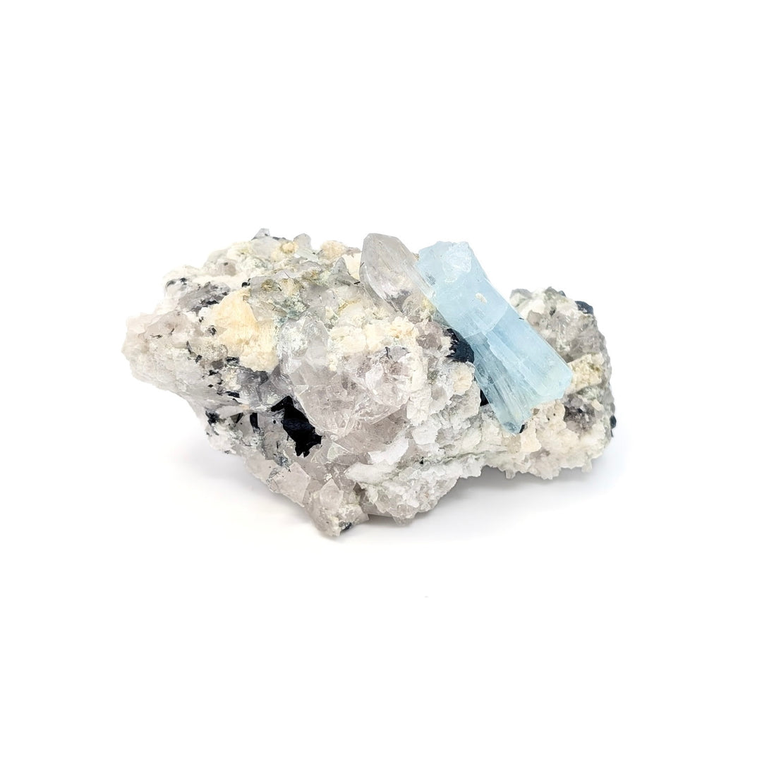 Aquamarine with Quartz & Black Tourmaline
