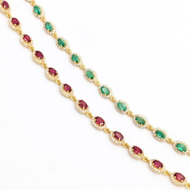 Gemstone Bracelet in Gold Over Sterling Silver