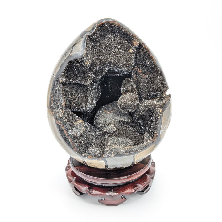 Septarian Druzy Egg with Stand