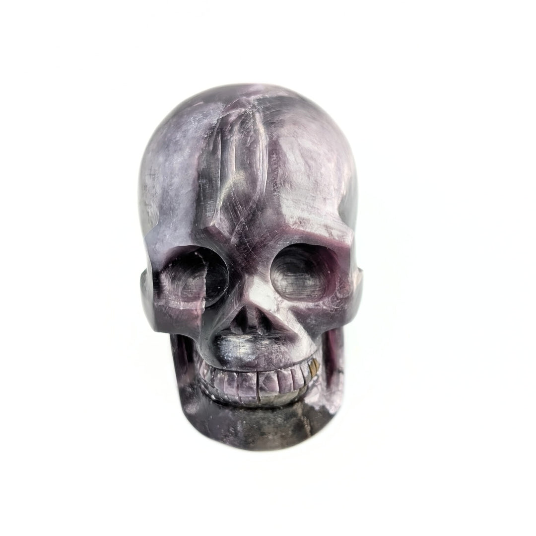 Purple Mica Carved Skull