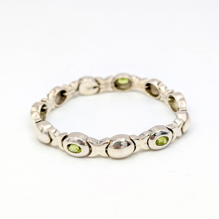 Oval Peridot Bracelet in Sterling Silver
