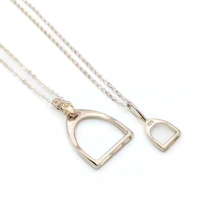 Vintage Stirrup Necklace in Sterling Silver