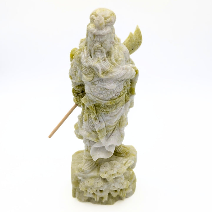 Jade Guan Yu God of War and Prosperity Carved Figurine