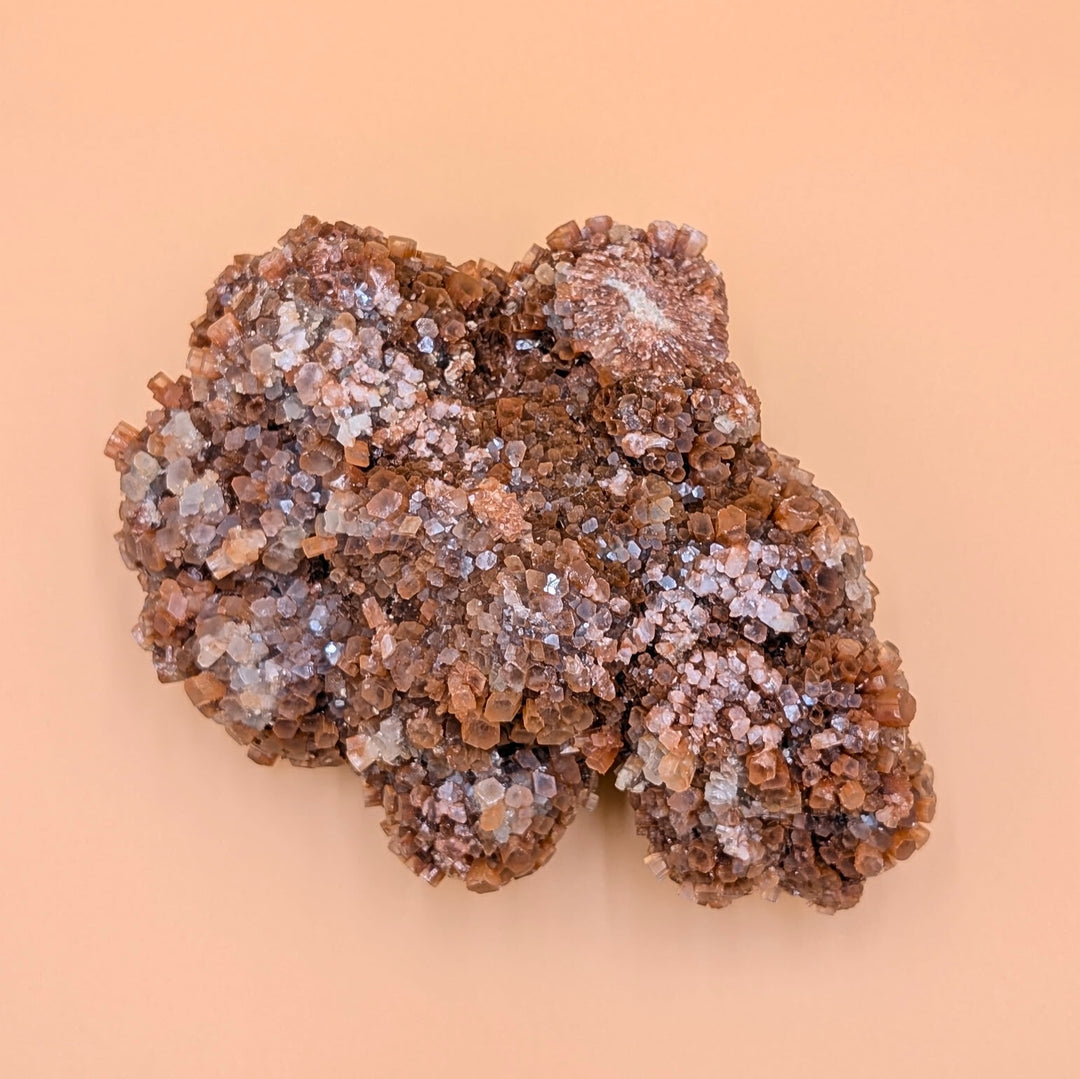 Orange Aragonite Crystal Freeform Cluster