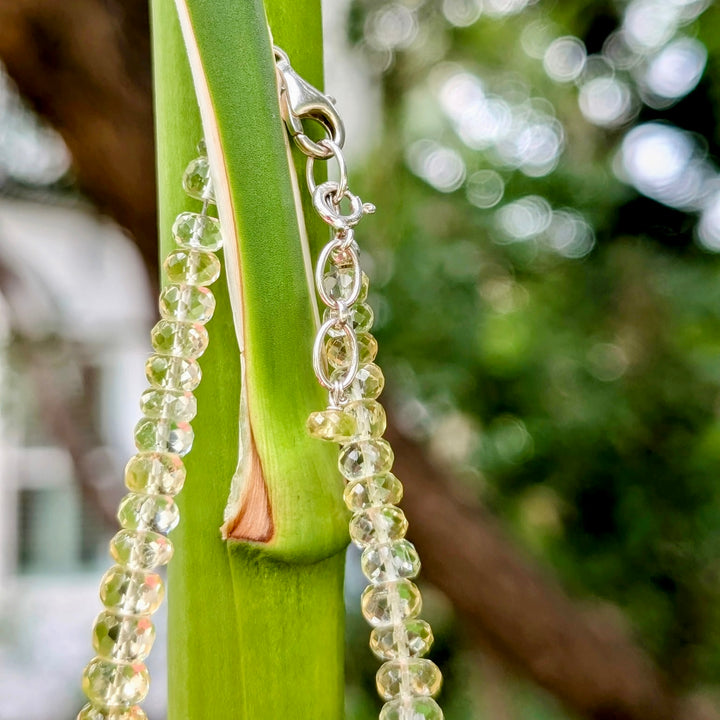 Heliodor Crystal Faceted Bracelet in Sterling Silver