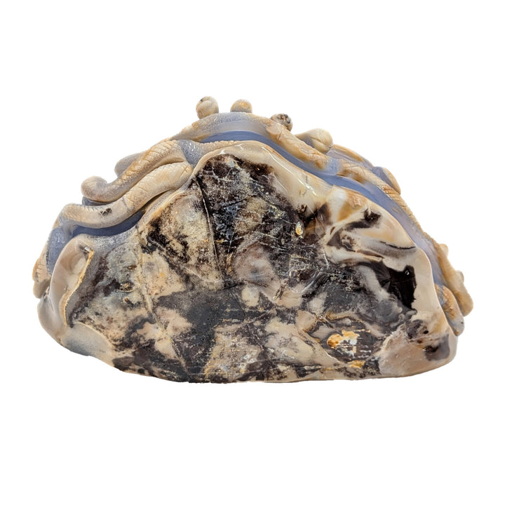 Blue Chalcedony Medusa Figurine
