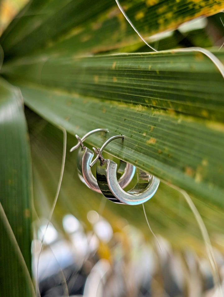 Vintage Sterling Silver Hoop Earrings