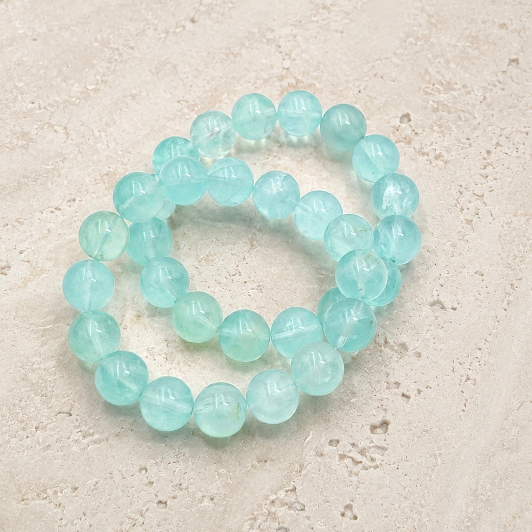 Fluorite 13 mm Beaded Bracelet