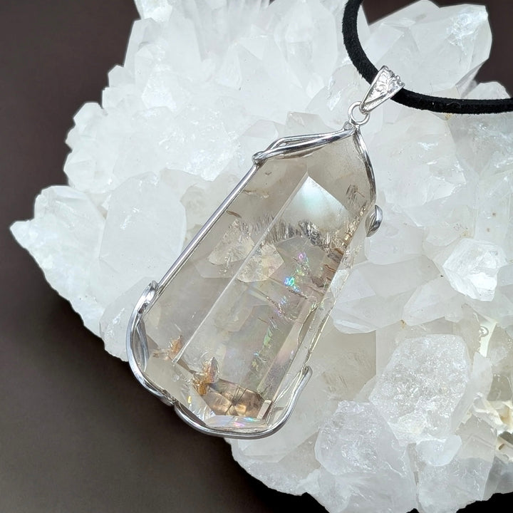 Rainbow Smoky Quartz Pendant Necklace
