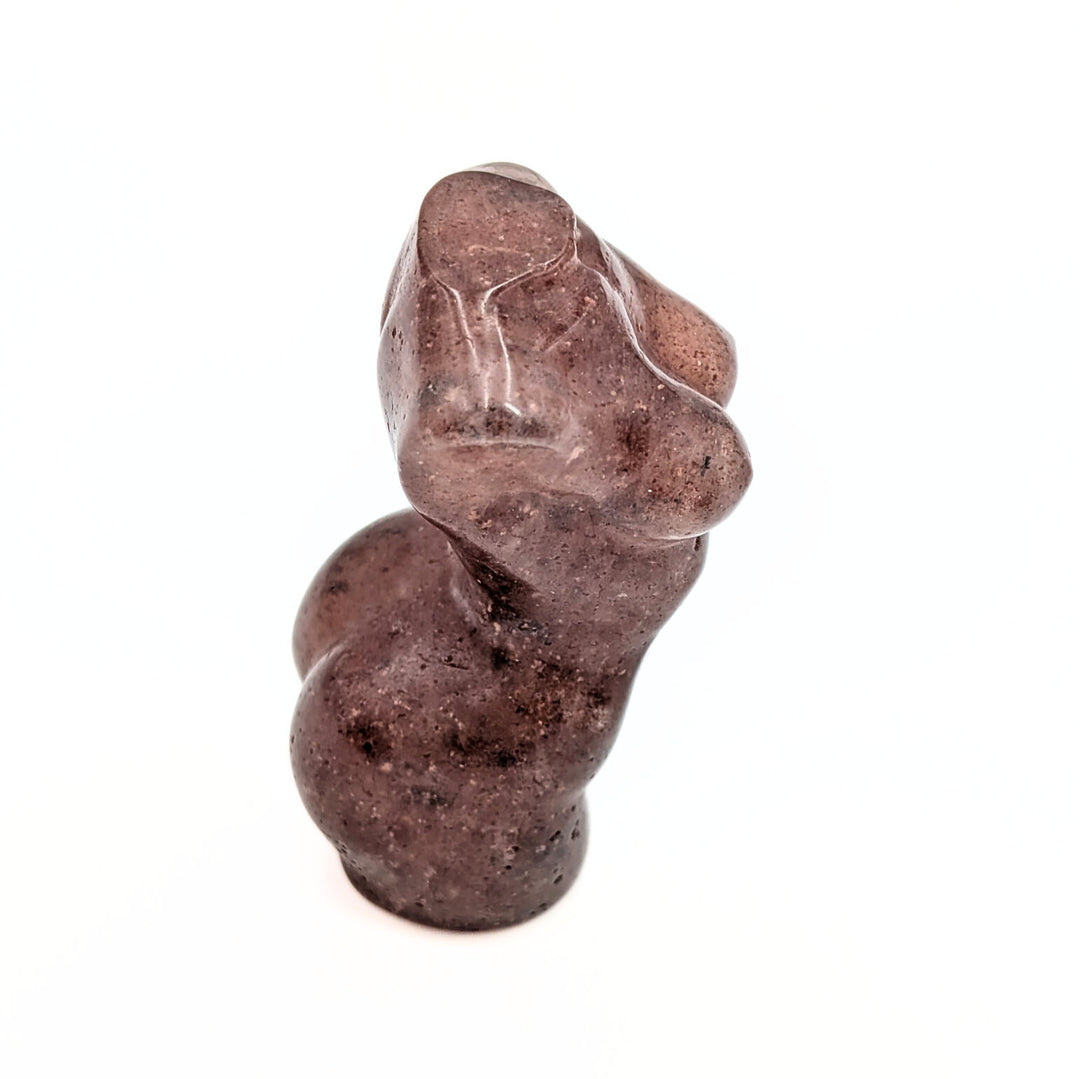 Strawberry Quartz Carved Female Torso Figurine
