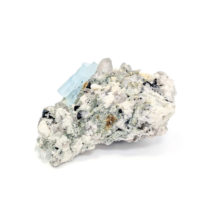 Aquamarine with Quartz & Black Tourmaline