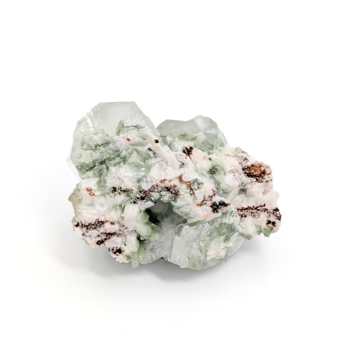 Green Apophyllite with Green Heulandite Freeform Cluster