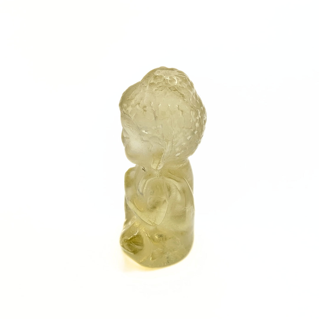 Carved Citrine Buddha Figurine