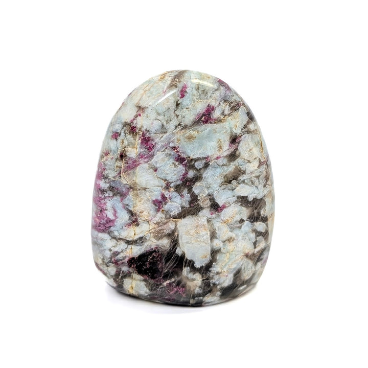 Rubellite Tourmaline in Quartz Polished Flame