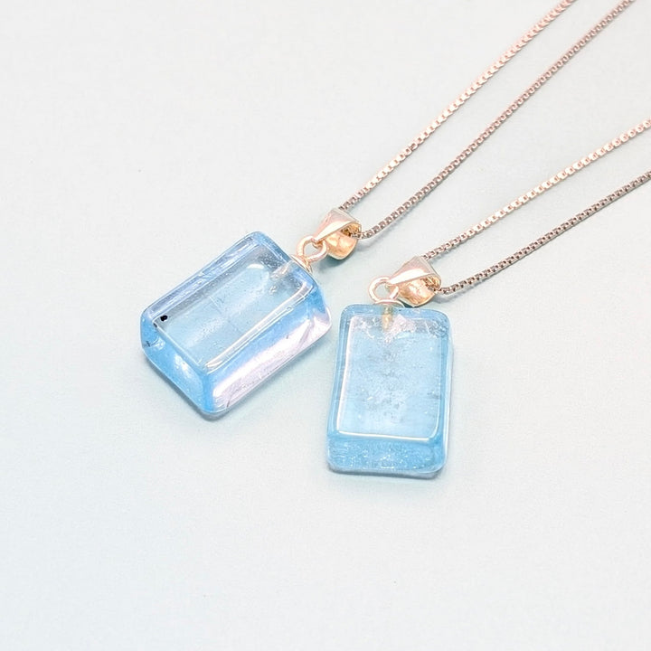 Blue Topaz Necklace in Sterling Silver