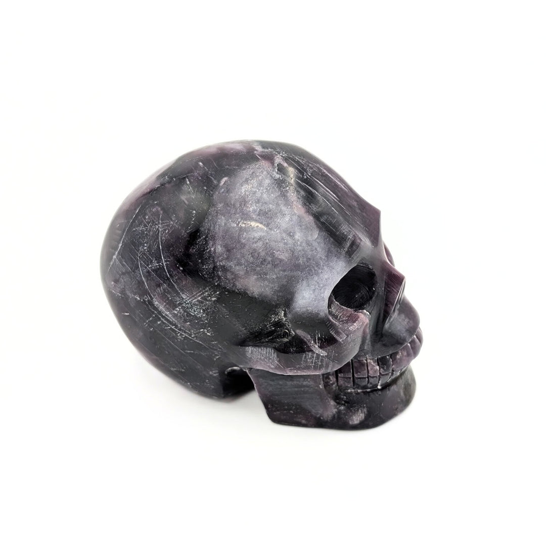 Purple Mica Carved Skull