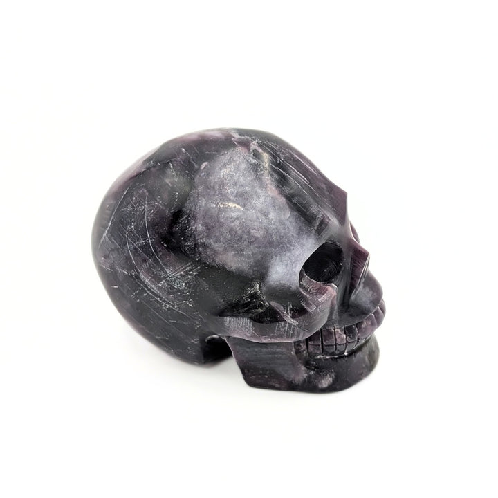 Purple Mica Carved Skull