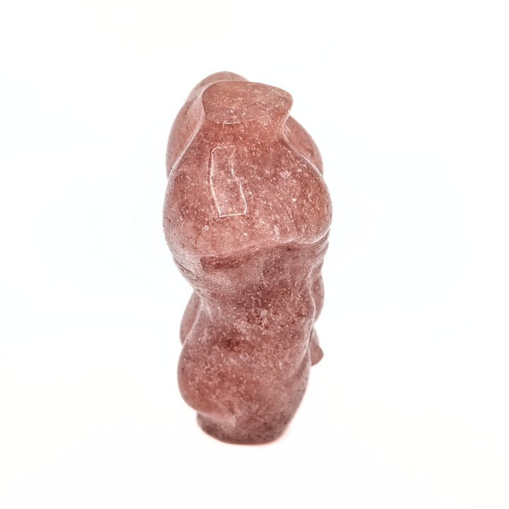 Strawberry Quartz Carved Male Torso Figurine
