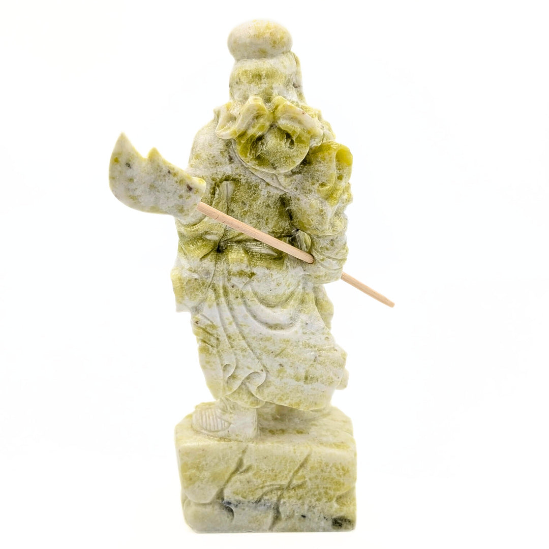 Jade Guan Yu God of War and Prosperity Carved Figurine