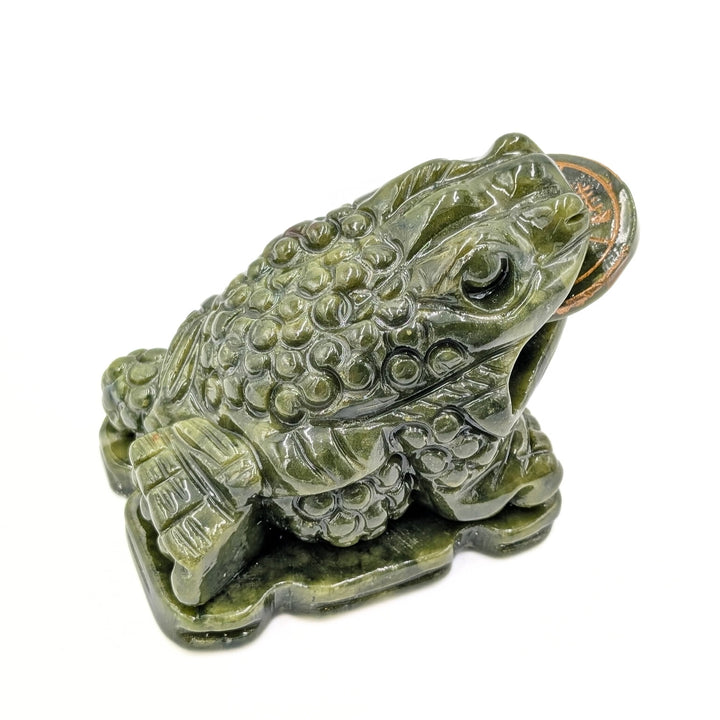 Jade Money Toad with Rotating Coin