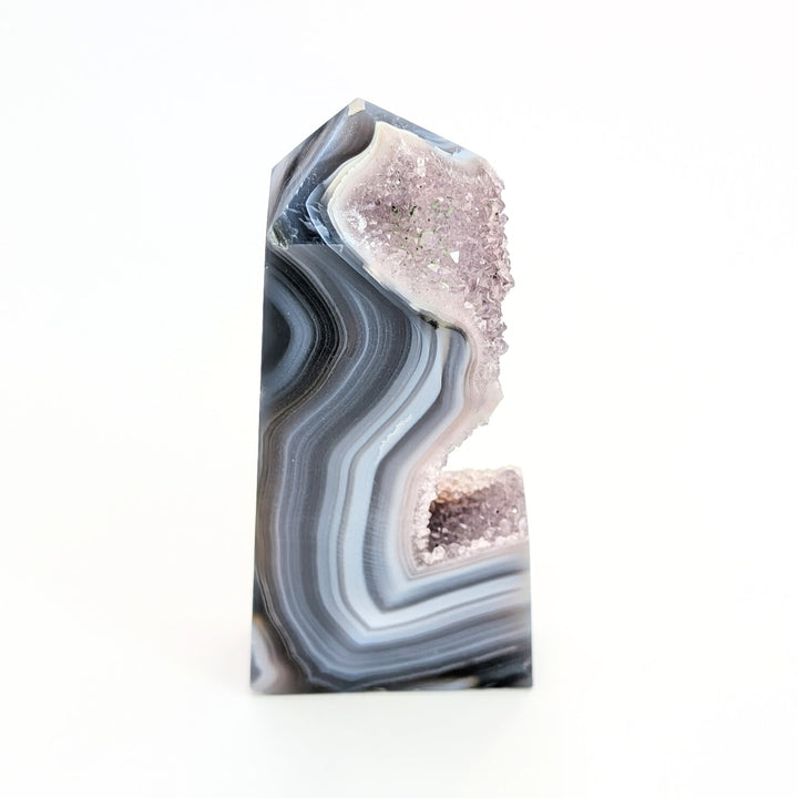 Amethyst Druzy & Agate Standing Tower