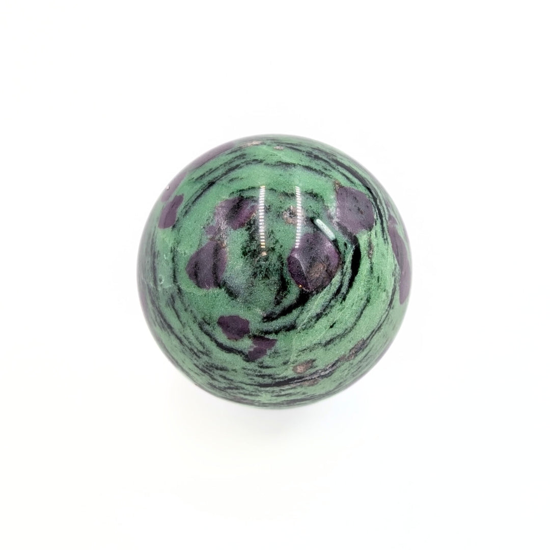 Ruby in Zoisite (Anyolite) Polished Sphere