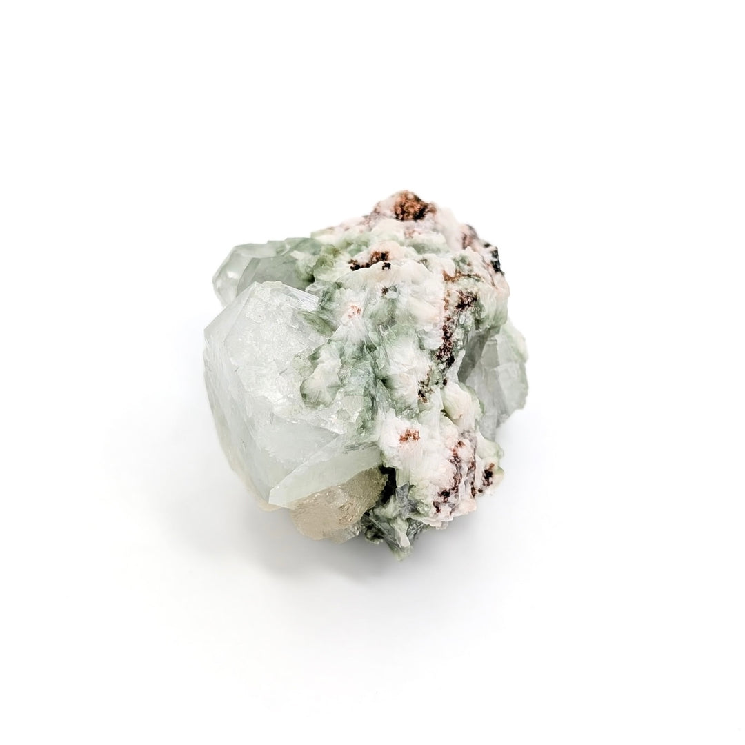 Green Apophyllite with Green Heulandite Freeform Cluster