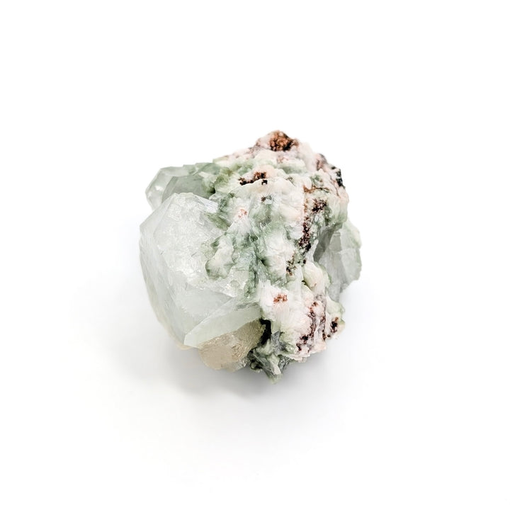 Green Apophyllite with Green Heulandite Freeform Cluster