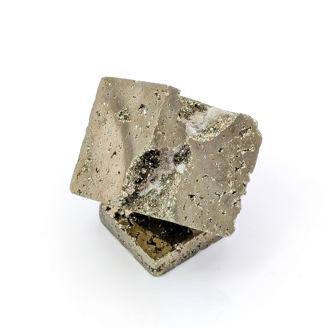 Polished Pyrite Cube with Crystal Cavity & Base
