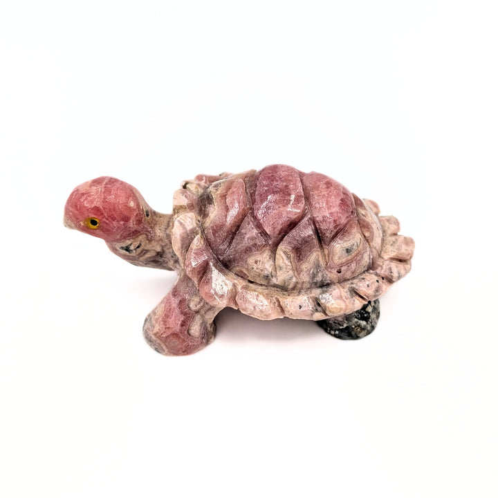 Rhodochrosite Tortoise Carved Figurine