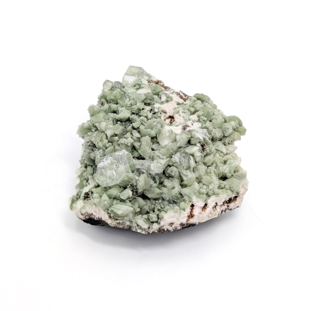 Green Apophyllite with Green Heulandite Freeform Cluster
