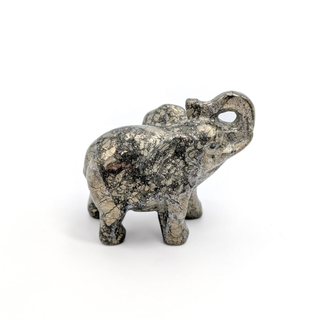 Pyrite Elephant Figurine