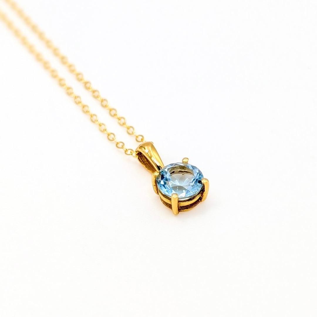 Faceted Gemstone Necklaces in Gold Over Sterling Silver