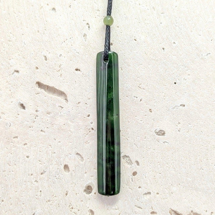 Canadian Jade Freeform Necklace on Adjustable Cord