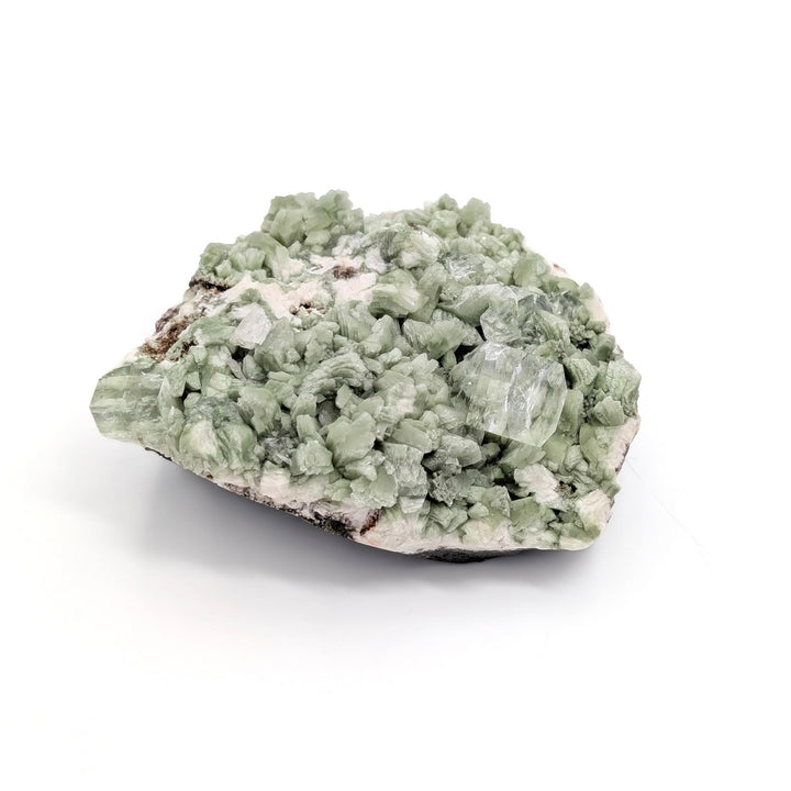 Green Apophyllite with Green Heulandite Freeform Cluster