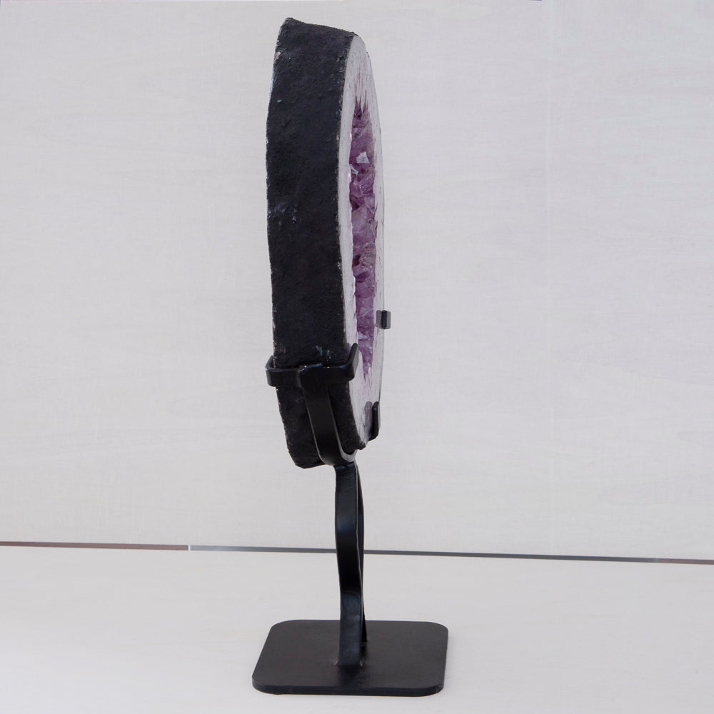 Amethyst Geode Slice on Stand