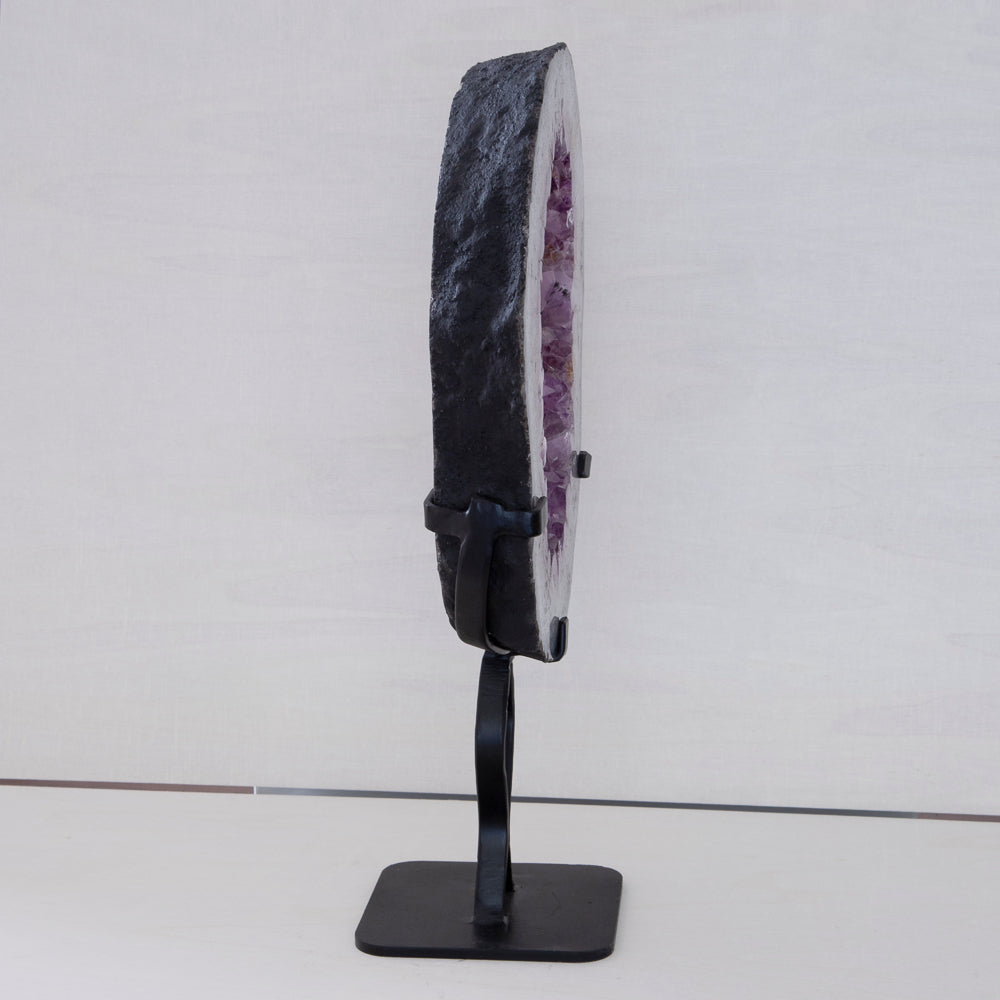 Amethyst Geode Slice on Stand