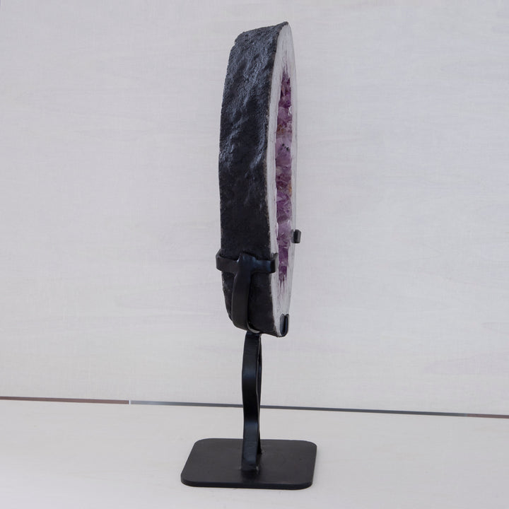 Amethyst Geode Slice on Stand